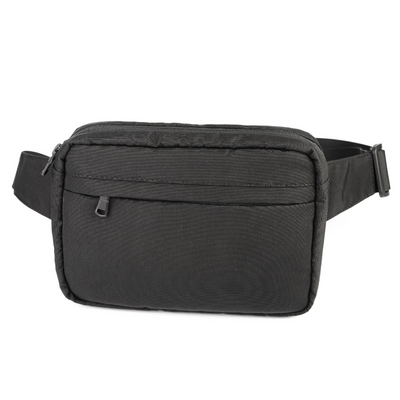 Мужская текстильная сумка поясная, на пояс, сумка слинг материал Оксфорд 600 Германия, чёрного цвета 805710 фото