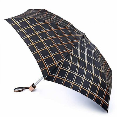 Міні парасолька жіноча Fulton Tiny-2 L501 Golden Check (Золота Клітка) L501-036747 фото