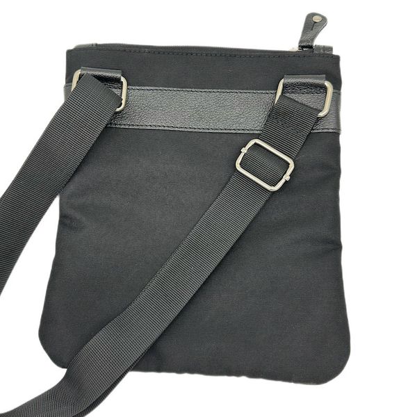 Чоловіча текстильна сумка зі шкіряними вставками через плече, матеріал Оксфорд, чорного кольору 8010710 8010710 фото
