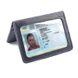 Обкладинка з натуральної шкіри на автодокументи, права, id паспорт з відділами для карток, LQ 701150 (Синій) 701150 (Матова шкіра) фото 2