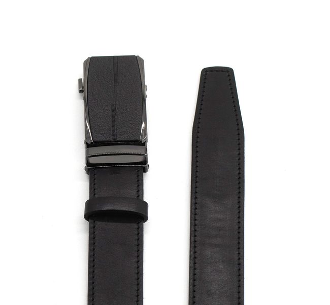 Мужской кожаный ремень, чёрный с пряжкой пр-012 пр-012 фото