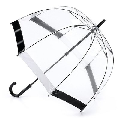 Зонт-трость женский Fulton Birdcage-1 L041 Black White (Черно-белый) L041-015865 фото